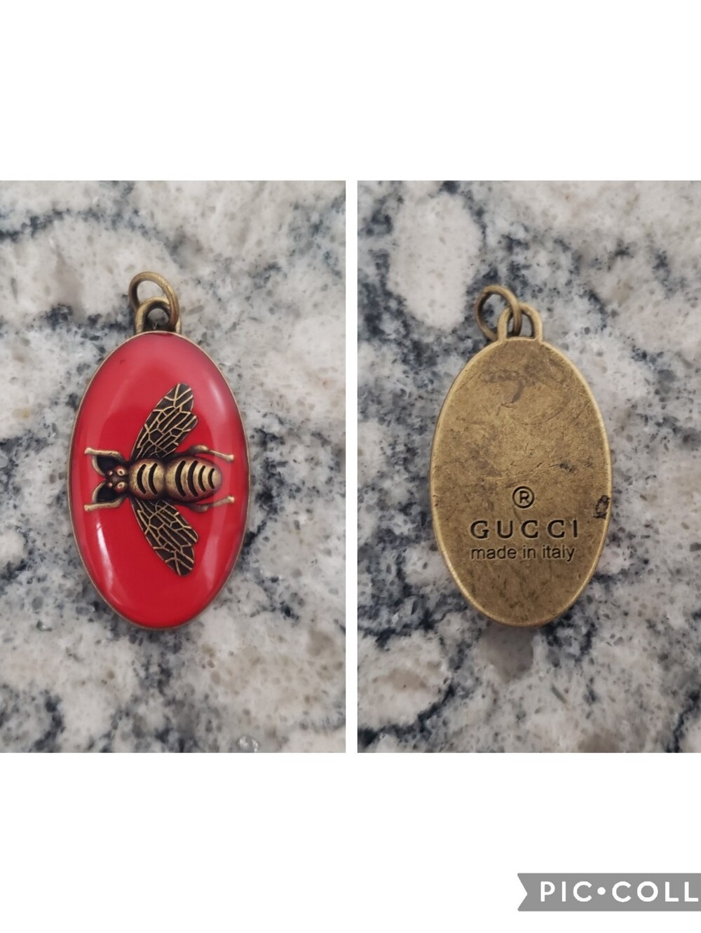GUCCI Red Bee Bronze Pendant